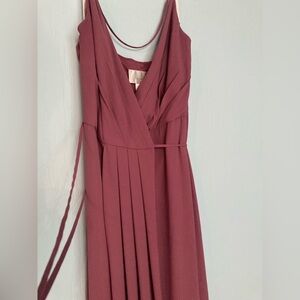 David’s bridal double-strap georgette wrap Chianti dress size 4 bridesmaid dress